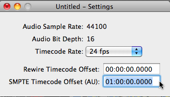 AU SMPTE setting